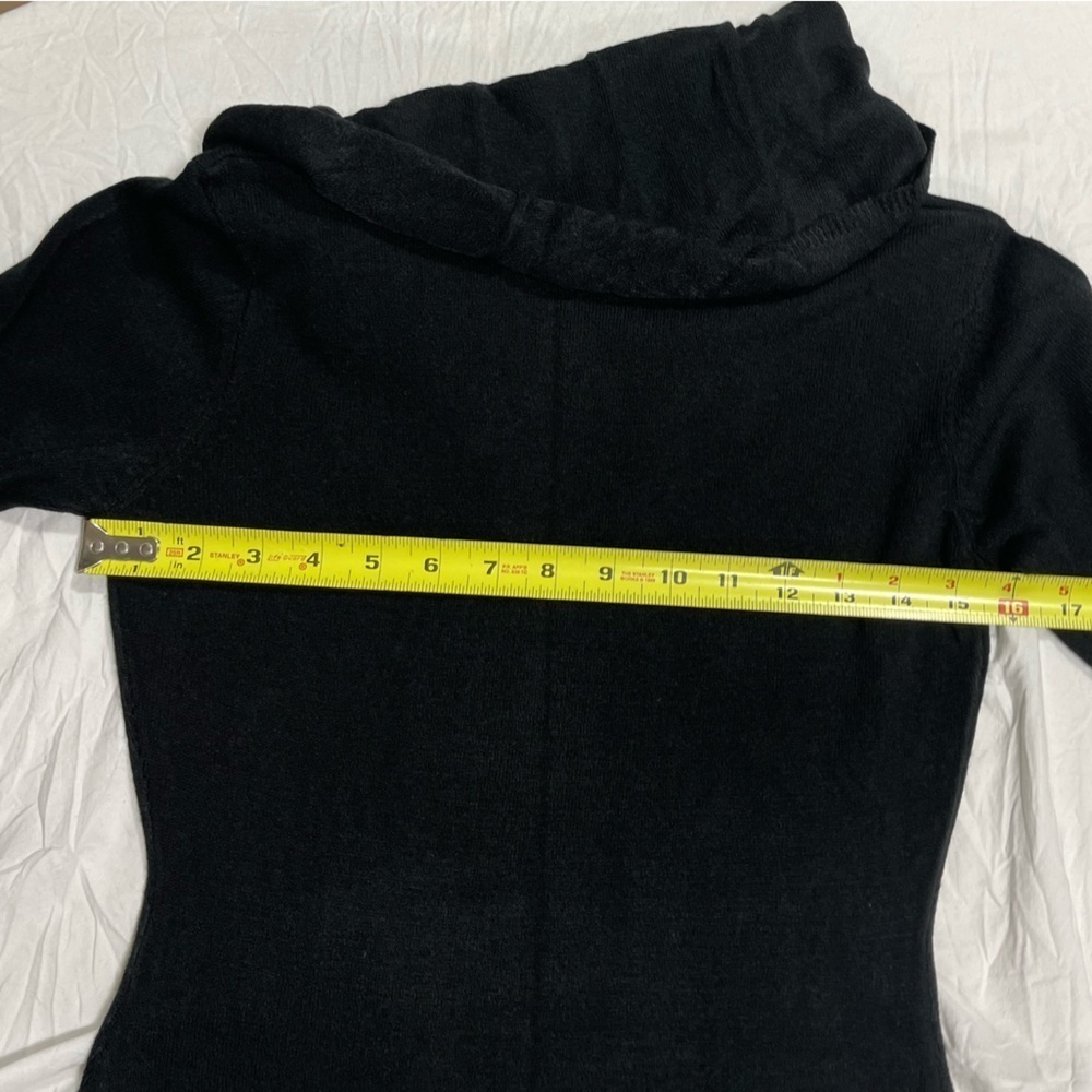 Connected Apparel Black cowl neck sweater dress women’s size S - Picture 6 of 13